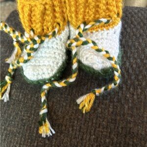 Handmade crochet packer booties